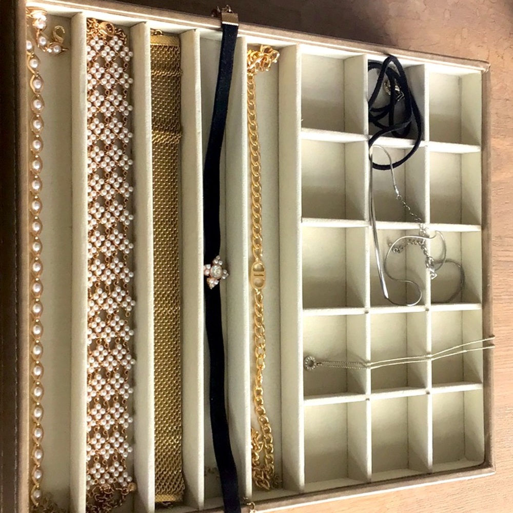 Jewelry box and all jewelries inside together
